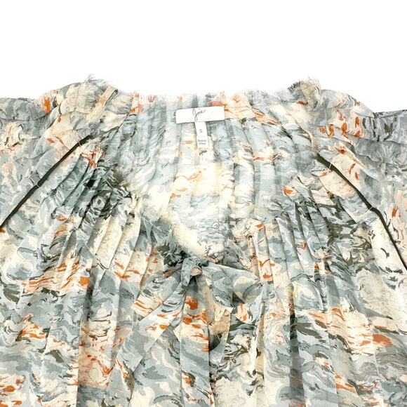 JOIE Watercolor Cloud Perry Silk Top Blouse XS - Picture 6 of 11